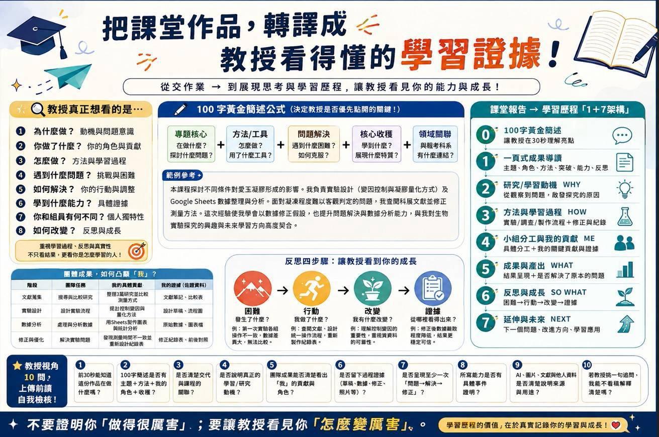 課程成果變成學習歷程